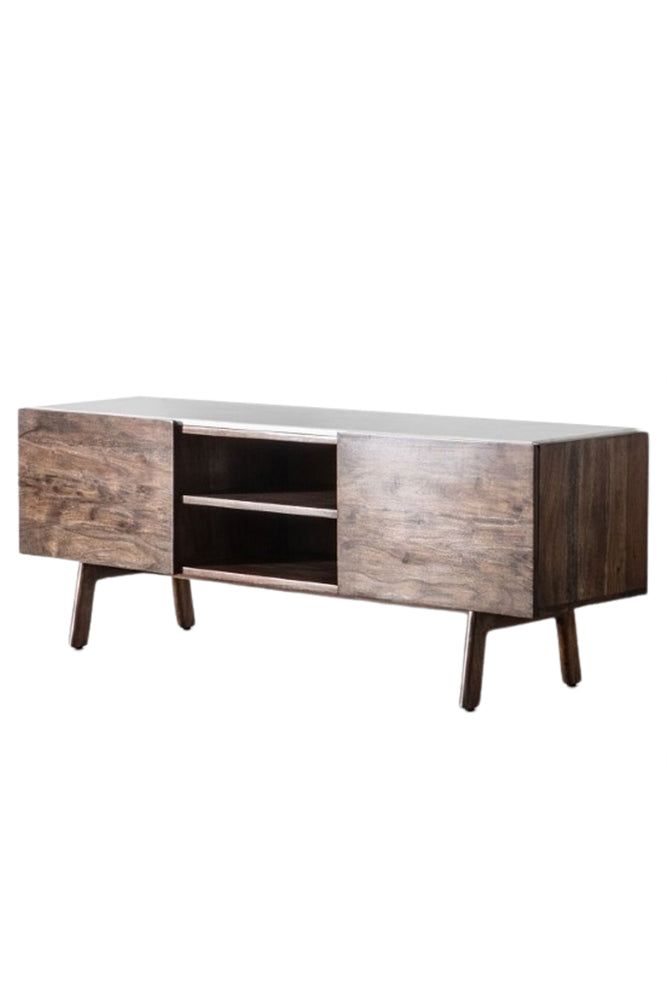 Acacia Wood & Marble TV Unit