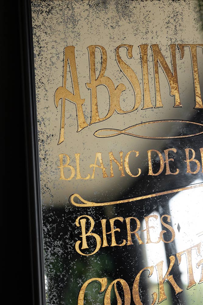 Aged Style Absinthe, Bieres & Vins Decorative Mirror
