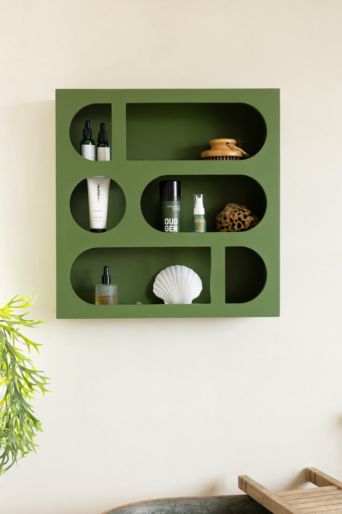 Alcove Wall Shelf in Cactus Green