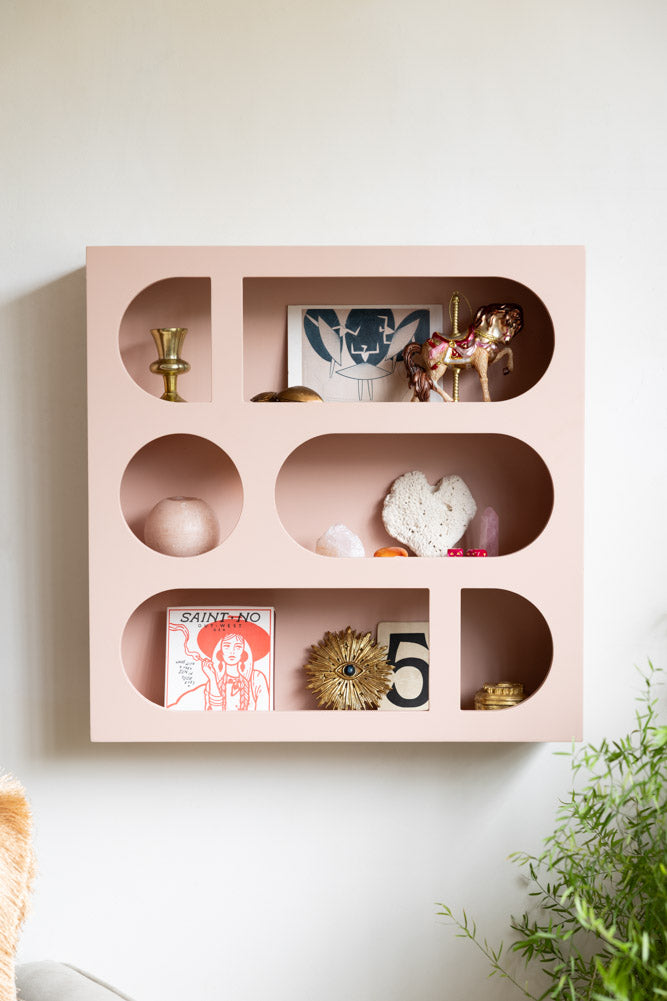 Alcove Wall Shelf in Dusty Pink
