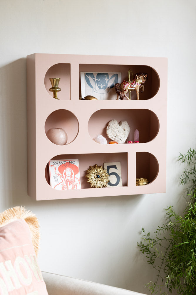 Alcove Wall Shelf in Dusty Pink