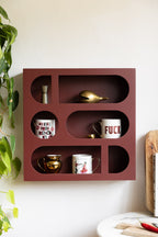 Alcove Wall Shelf in Burgundy