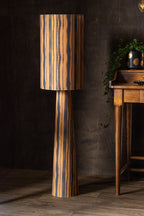 Amber Blurred Line Print Floor Lamp