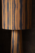 Amber Blurred Line Print Floor Lamp