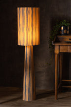 Amber Blurred Line Print Floor Lamp