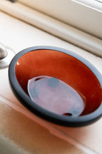 Apothecary-Style Amber Glass Soap Dish