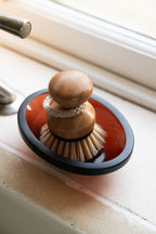 Apothecary-Style Amber Glass Soap Dish