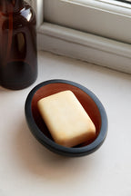 Apothecary-Style Amber Glass Soap Dish