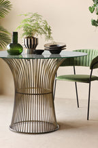 Bronze & Glass Round Dining Table