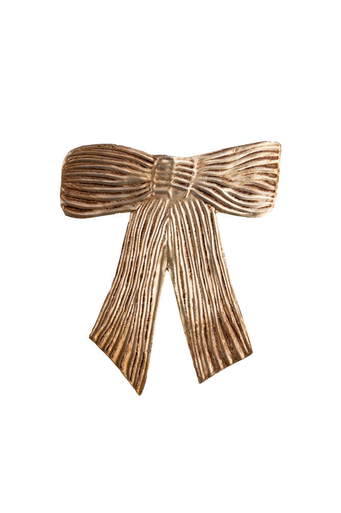 Antique Gold Bow Dinner Candle Ring