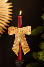 Antique Gold Bow Dinner Candle Ring