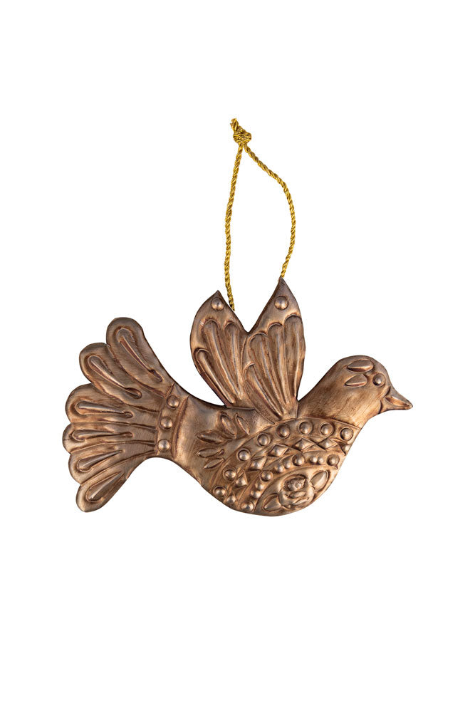 Antique Gold Dove Christmas Tree Decoration