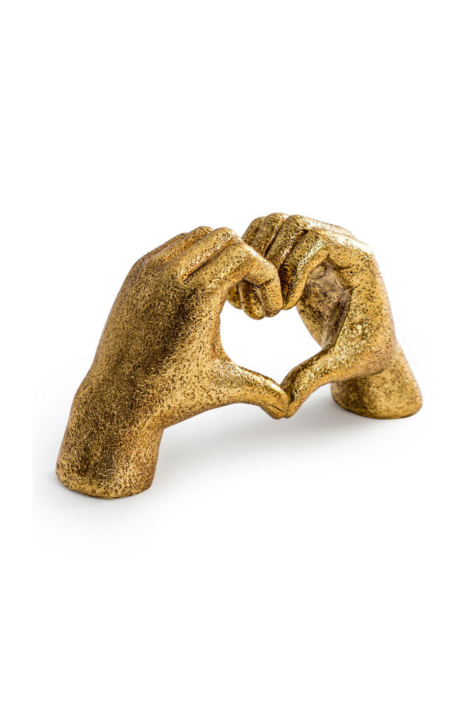 Antique Gold Heart Hands Ornament