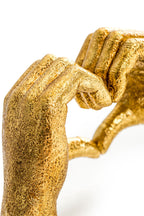 Antique Gold Heart Hands Ornament