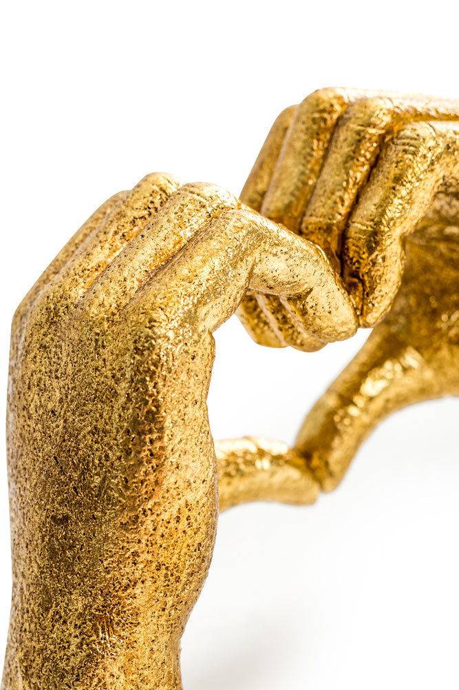 Antique Gold Heart Hands Ornament
