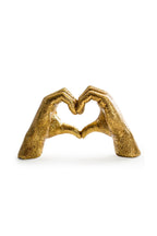 Antique Gold Heart Hands Ornament