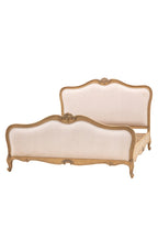 Antique-Style Luxury Linen & Wooden Bedframe - Available in Two Sizes