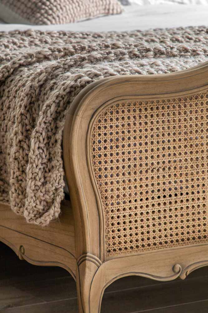 Antique-Style Wooden Bedframe - Available in Two Sizes