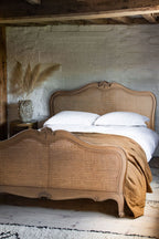 Antique-Style Wooden Bedframe - Available in Two Sizes