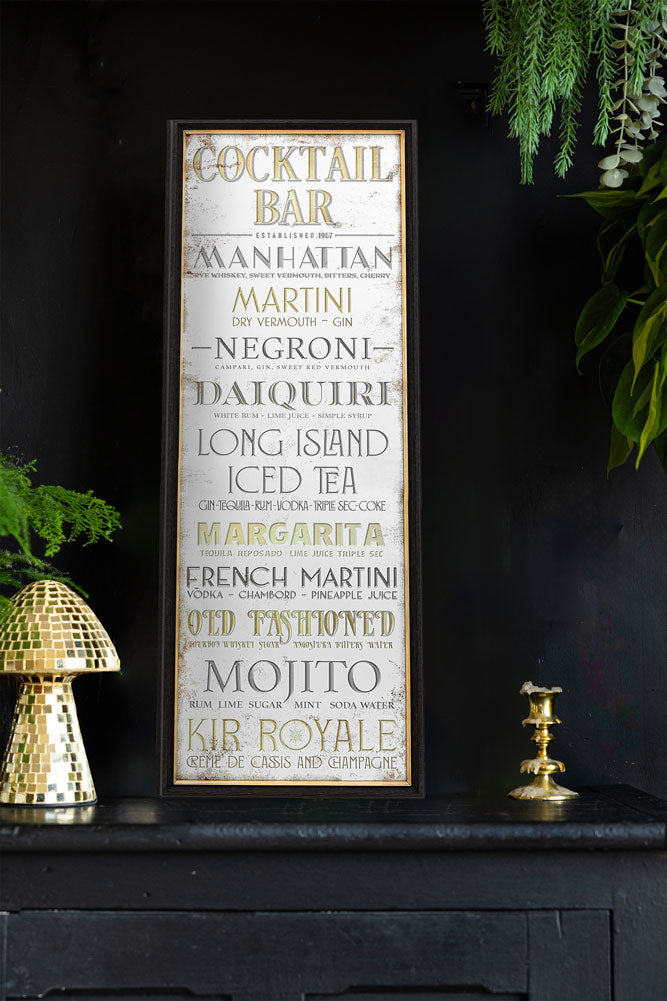 Vintage-Style Cocktail Mirror