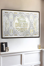Vintage-Style Dry Gin Bar Mirror