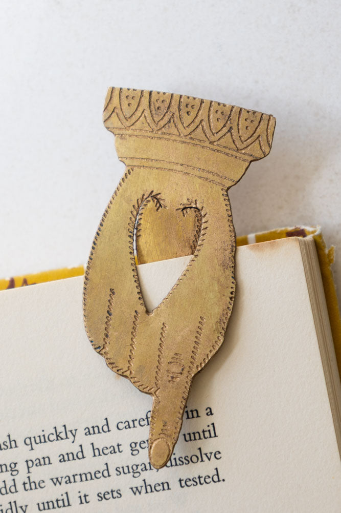 Antiqued-Effect Bookmark Hand