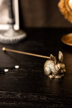 Antiqued-Gold Rabbit Candle Snuffer