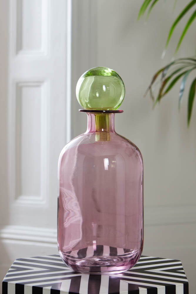 Pink & Green Apothecary Bottle