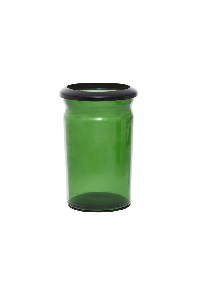 Apothecary-Style Green Glass Bathroom Tumbler