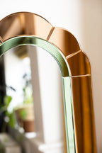 Art Deco Inspired Pretty Pink & Green Mirror