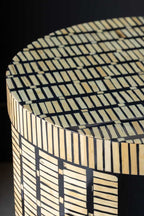 Bamboo Inlay Effect Side Table