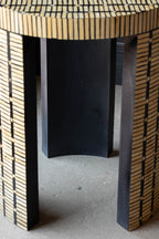 Bamboo Inlay Effect Side Table