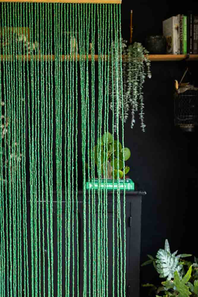 Beaded Curtain in Green