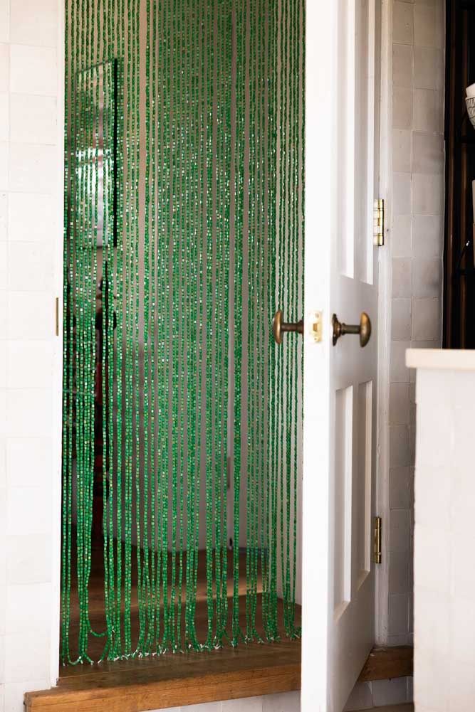 Beaded Curtain in Green