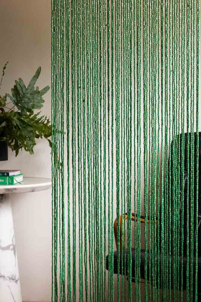 Beaded Curtain in Green