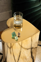 Beautiful Brass Heart Side Table