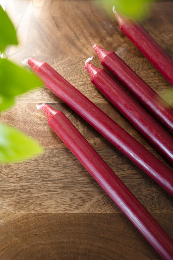 Beautiful Dinner Candle - Bordeaux Red