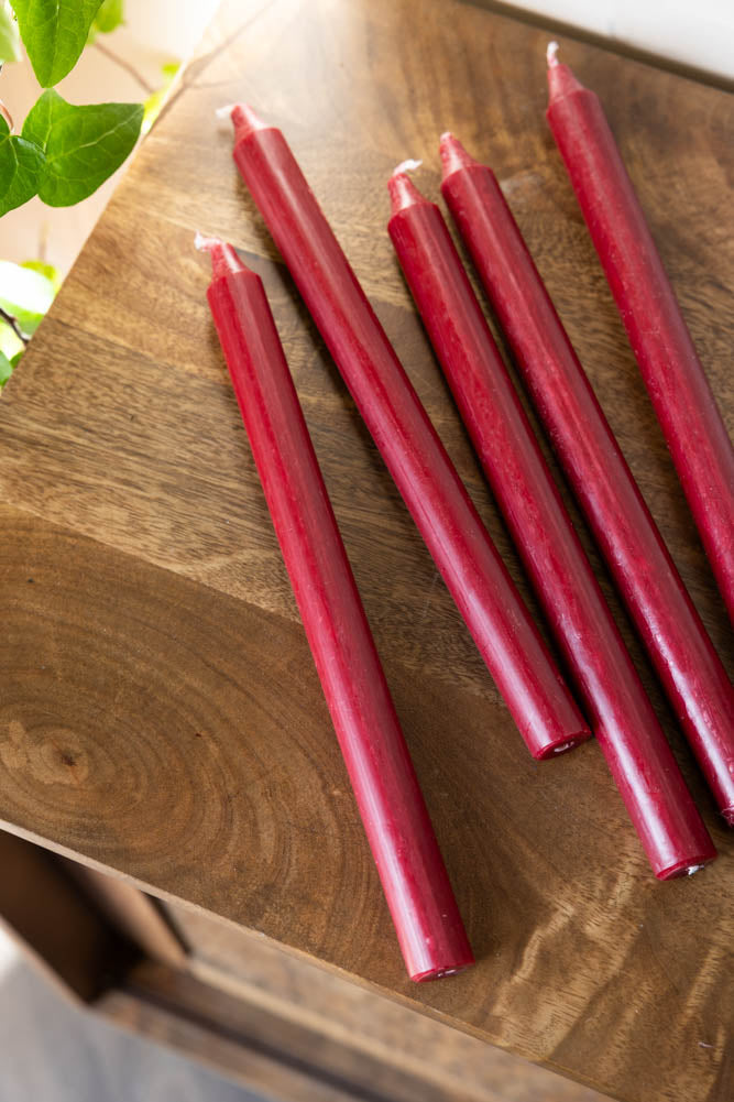 Beautiful Dinner Candle - Bordeaux Red