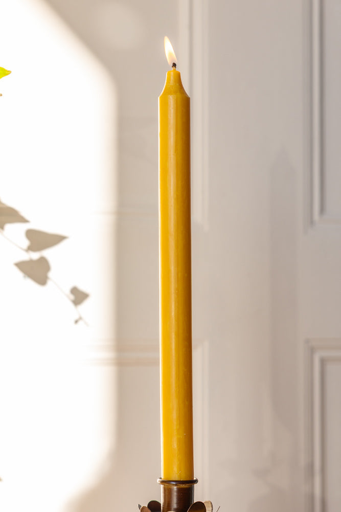 Beautiful Dinner Candle - Honey Yellow