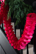 Beautiful Handcrafted Classic Paper Garland in Bright Red