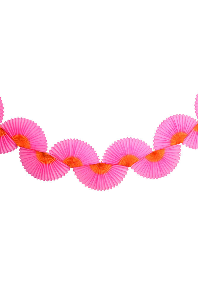Beautiful Handcrafted Classic Paper Garland in Pink & Orange