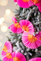 Beautiful Handcrafted Classic Paper Garland in Pink & Orange