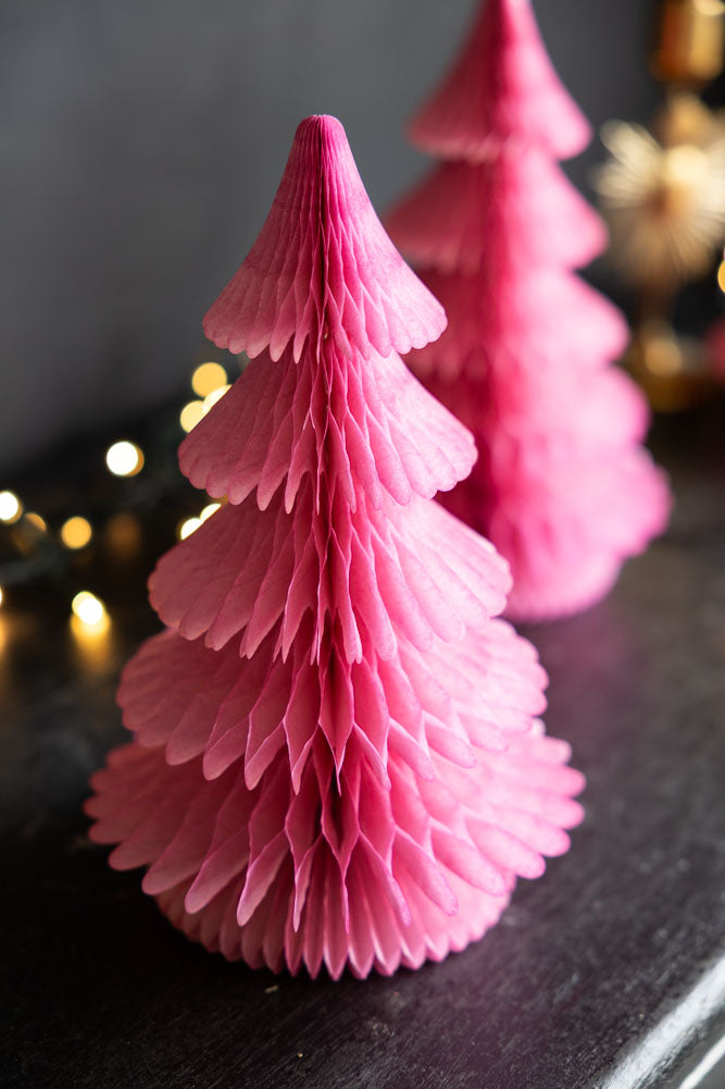 Beautiful Handcrafted Paper Christmas Tree in Rose