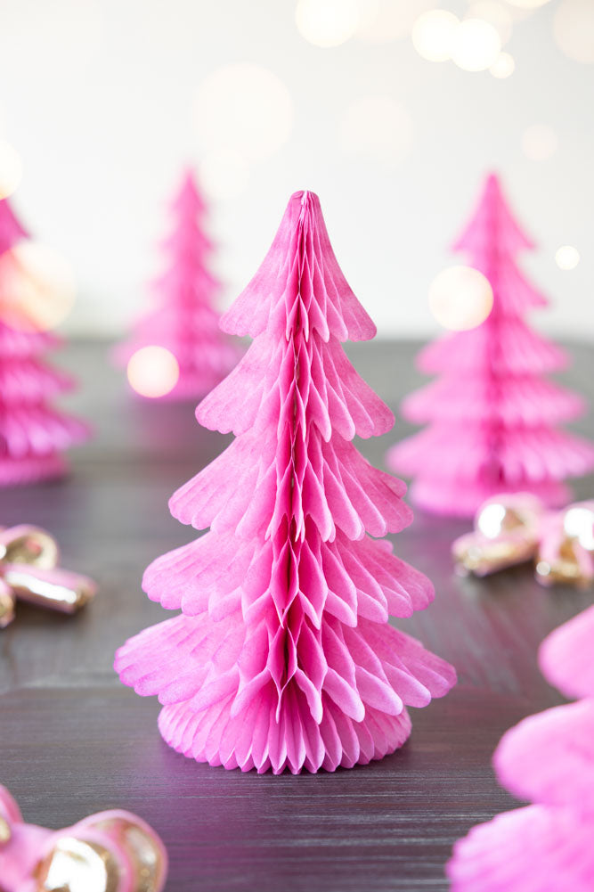 Beautiful Handcrafted Paper Christmas Tree in Rose