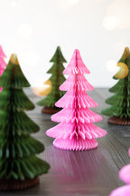 Beautiful Handcrafted Paper Christmas Tree in Rose