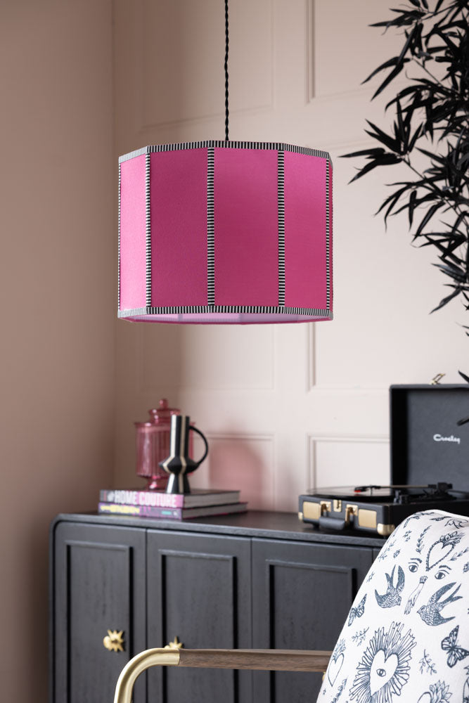 Beautiful Pink Linen Lampshade
