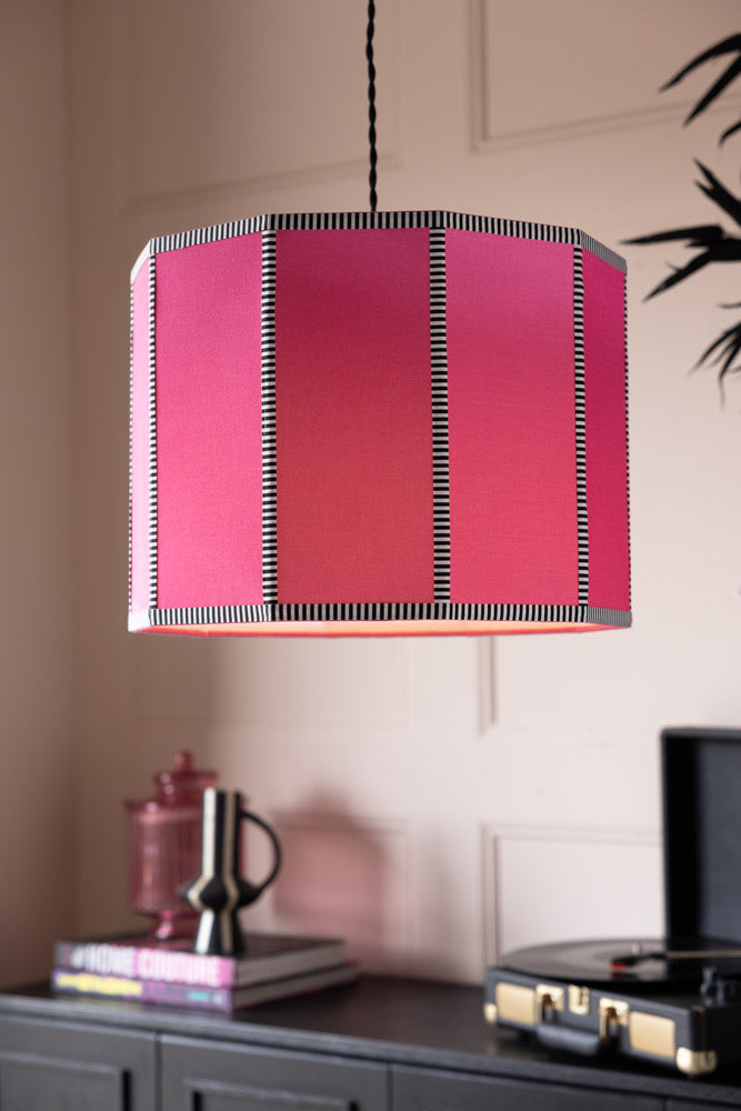 Beautiful Pink Linen Lampshade