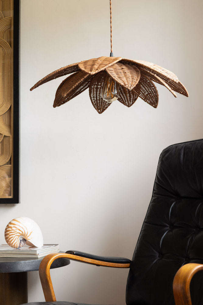 Beautiful Rattan Flower Easyfit Shade