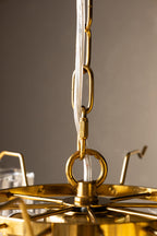 Beautiful Waved Glass Chandelier in Clear