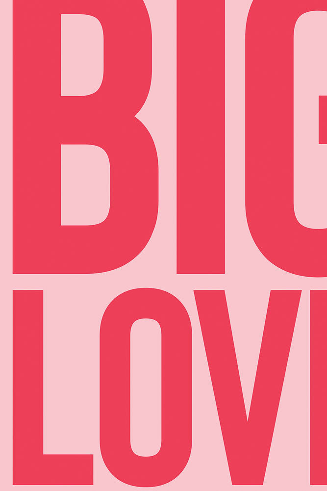 Big Love Red & Pink Art Print - Unframed